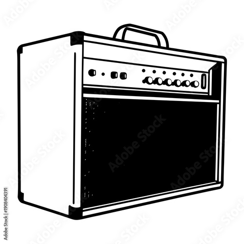 Simple line drawing of a mechanical metronome for music practice.