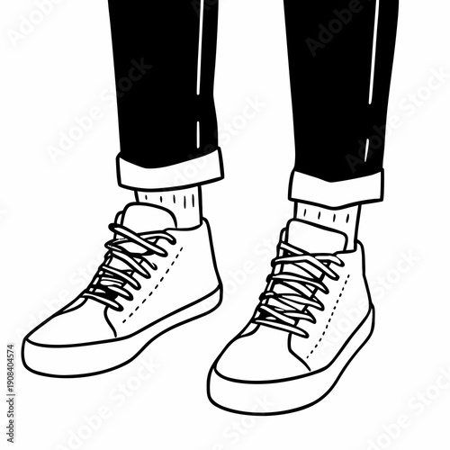 Hand-drawn illustration of a classic electric desk fan