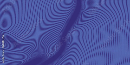 Blue abstract background with elegant wavy line arrangement.