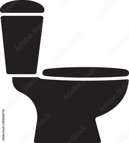 Toilet bowl and tank icon