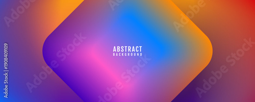 Colorful abstract background overlap layer on dark space with rounded squares effect decoration. Modern graphic design element cutout style concept for web banner, art, flyer, card, or brochure cover