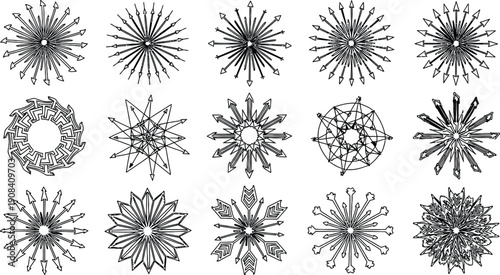 A lively hand-drawn abstract pattern with bold, energetic lines and playful geometric shapes in a vibrant, high-contrast color scheme.