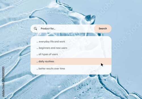 Search Suggest Box Template for UI Inspired Ad Creative & Social Media Post Layouts