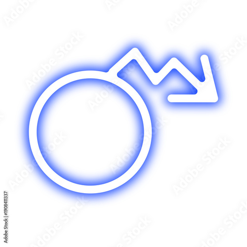 Neon Erectile Dysfunction Symbol 