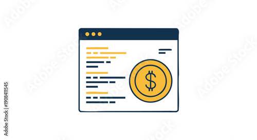 Online Payment Card with Currency Symbol