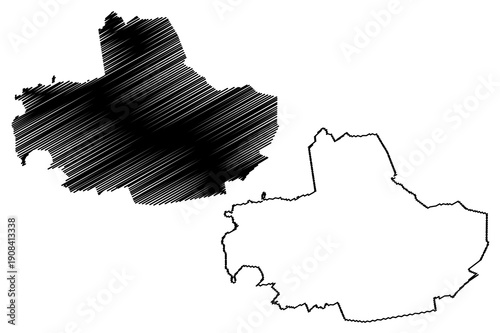 Ropazi Municipality (Republic of Latvia, Administrative divisions of Latvia, Municipalities and their territorial units) map vector illustration, scribble sketch Ropazi map
