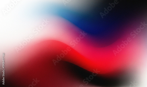 Modern abstract grainy gradient png background with red and blue liquid waves. Color gradient ombre blend. Soft Gaussian blur light glow. Modern smooth flowing mesh. Design backdrop template banner. 
