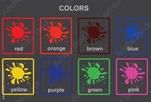 Simple color  spectrum. learning concept. vector