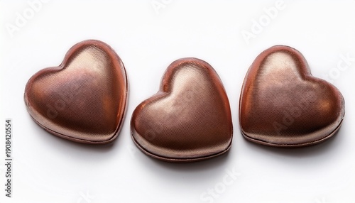 Blank Candy Valentines Hearts Isolated On White Background