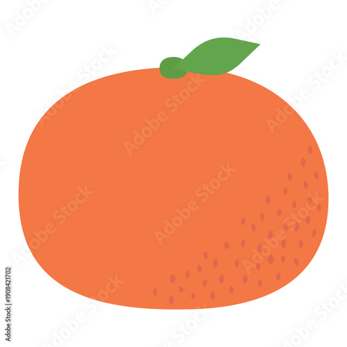 シンプルなみかんのベクターイラスト素材