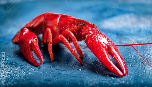 Succulent Crawfish Tail A Close Up Shot Of A Perfectly Cooked Crawfish Tail Revealing Its Succulent Vibrant Red Flesh And Exquisite Textures