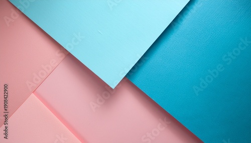 Pink And Light Blue Pastel Paper Color Cross Overlap For Background
