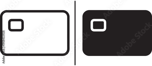 A simple black and white illustration of two rectangular shapes