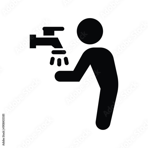  wudhu solid icon illustration vector graphic.eps