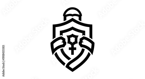 Shield emblem of feminine power