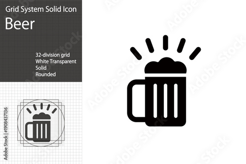 Beer and alcohol icons, izakaya logo