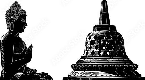 Buddha statues and temples