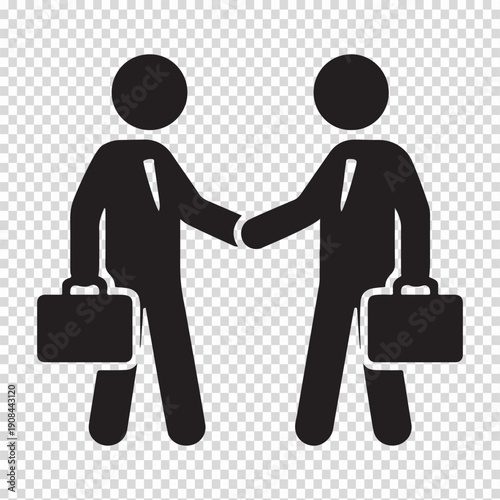 Businessmen shaking hands in professional agreement