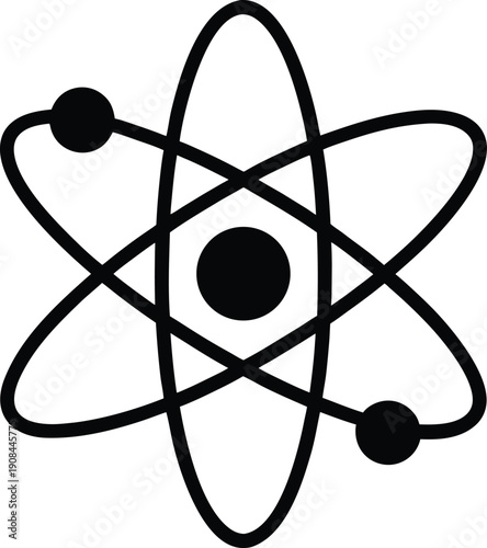 Atom Structure Model Science Illustration Vector Design