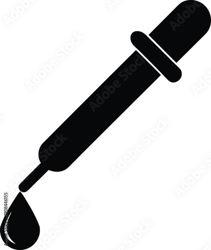 Dropper Icon Illustration Vector Design Element Chemical Liquid
