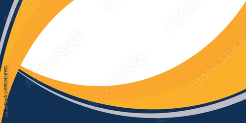 blue and yellow wavy shapes background. suitable for business poster, corporate banner, presentation, brochure, modern, vector eps10