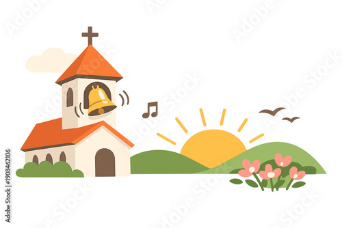 The gentle ringing of bells, unexpectedly resonating on a tranquil morning, stirs the heart to