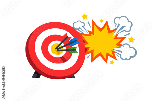 A solitary bullseye target, embodying the idea of surprisingly good success