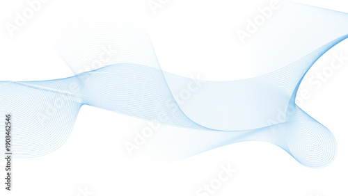 Abstract music wave element for design. Vector illustration of smooth motion dynamics. 