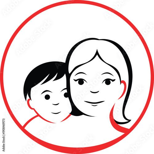 Loving mother embraces her smiling young child, illustrating the beautiful bond of family and maternal care