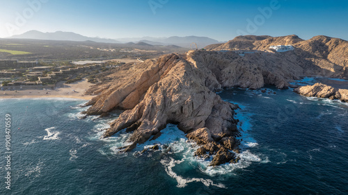 Photos Aerial View of Santa María Beach in Los Cabos Tourist Corridor, Baja California