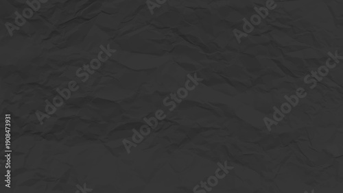 Black clean crumpled paper