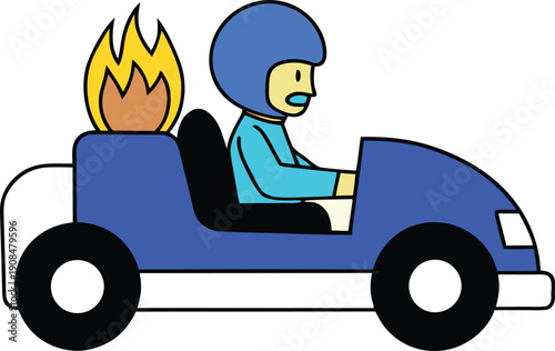 Pixel art cart booster flames for cyber monday rush