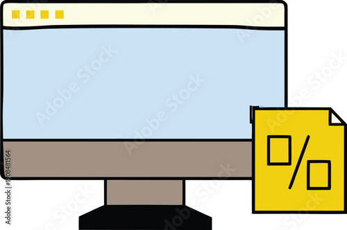 Pixel art scrolling ticker of cyber monday discounts