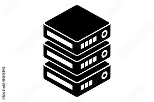 server icons symbolize data storage, networking, and the cloud, vital for online infrastructure.
