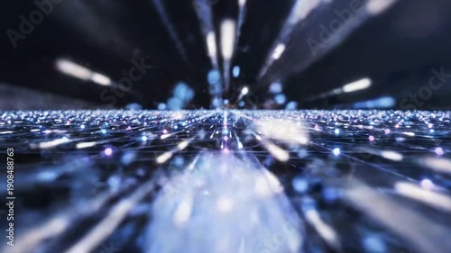 Wallpaper Mural Abstract Smart Technology Network with Glowing Connection Nodes and Data Flow, Digital Communication and Innovation Concept, Realistic 4K Video Torontodigital.ca