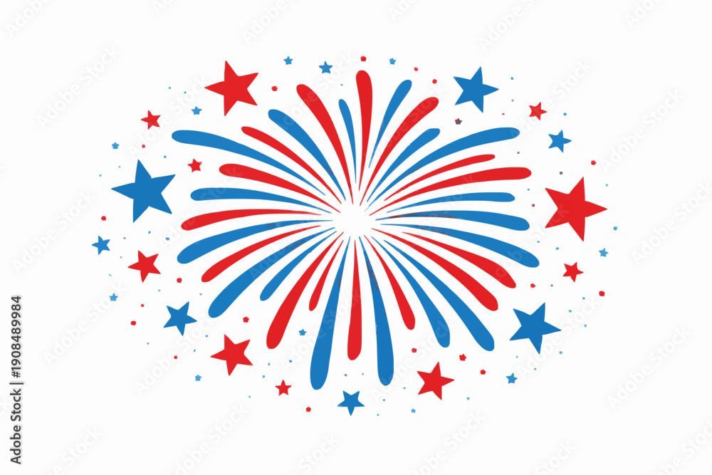 Obraz premium Bright Colorful Fireworks Display