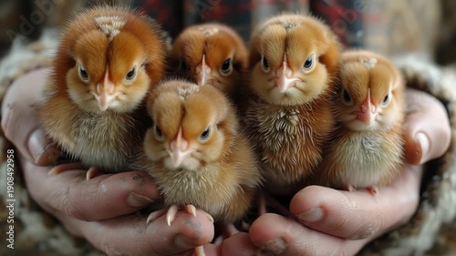 Wallpaper Mural baby chick in hand Torontodigital.ca