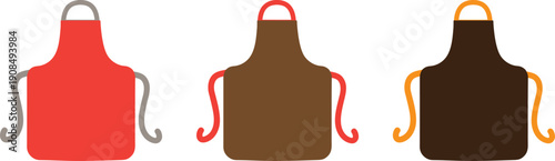 apron icon, apron vector silhouette illustration, Chef uniform vector, apron logo on white background Formats Included EPS
