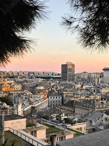 Genoa, sunset, Liguria, travel in Italy
