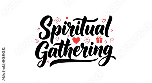 Spiritual gathering typography design