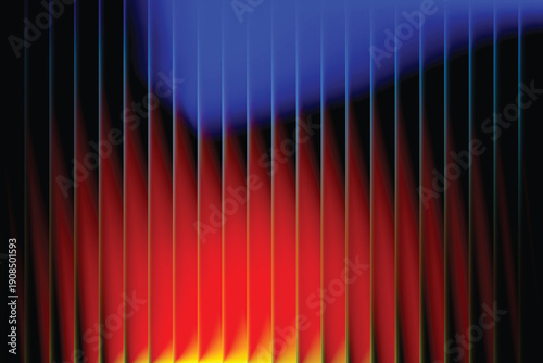 Abstract colorful light beams on dark background with dynamic futuristic atmosphere. Concept of energy, motion, technology, digital waves and modern visual effects