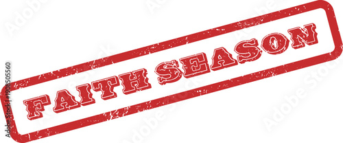 Commemorating a Special Faith Season with a Red Distressed Rubber Stamp