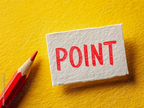 Obraz na płótnie 黄色の背景にPOINTと書かれたメモで重要な点を強調して伝える分かりやすい説明イメージ