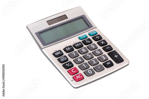Ein Taschenrechner für Berechnungen und Kalkulationen isoliert als Freisteller über transparentem Hintergrund
