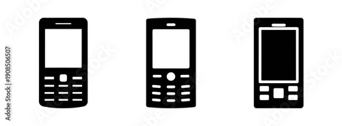 Find retro mobile phone vector art design vintage cell phone collection old mobile phones stock images
