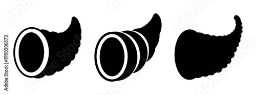 Download realistic cornucopia vector illustration for thanksgiving and harvest festival design needs