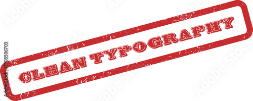 Modern Clean Typography red rubber stamp for professional and aesthetic visual projects