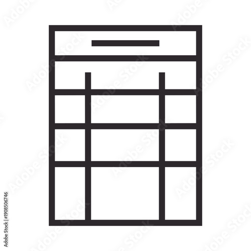 Simple flat calendar icon, EPS vector illustration