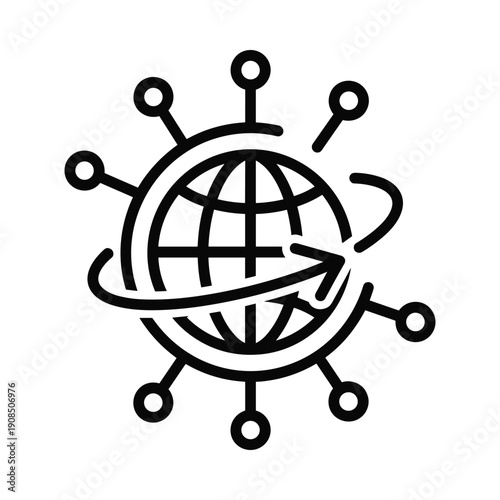 Virus Outbreak Flat Icon, Global Pandemic Illustration