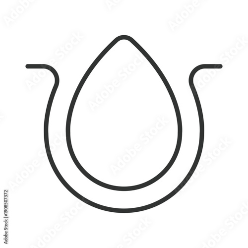 Skin hydration drop icon in line design. moisture retention on white background vector. hydration editable stroke icon